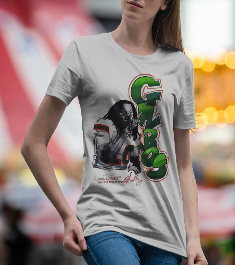 Malachi Toney Gabos Miami Hurricanes Malihassee Signature T-Shirt