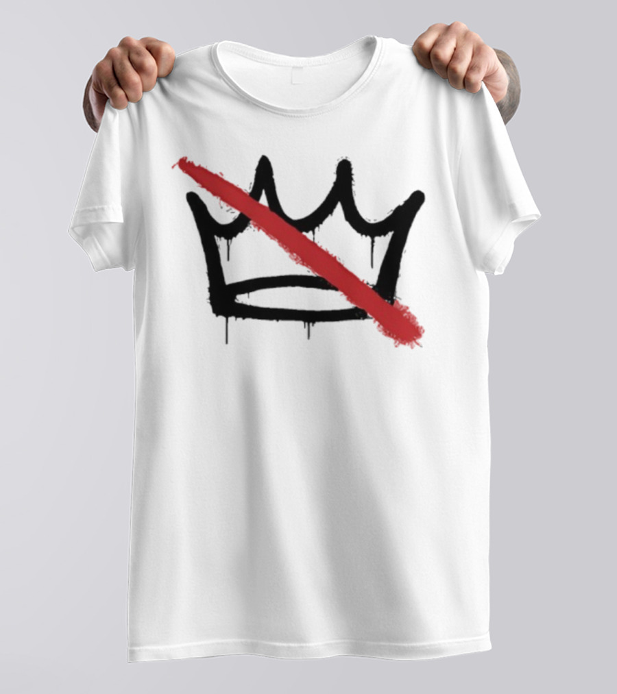 New No Kings In America Strikethrough Crown Symbol T-Shirt