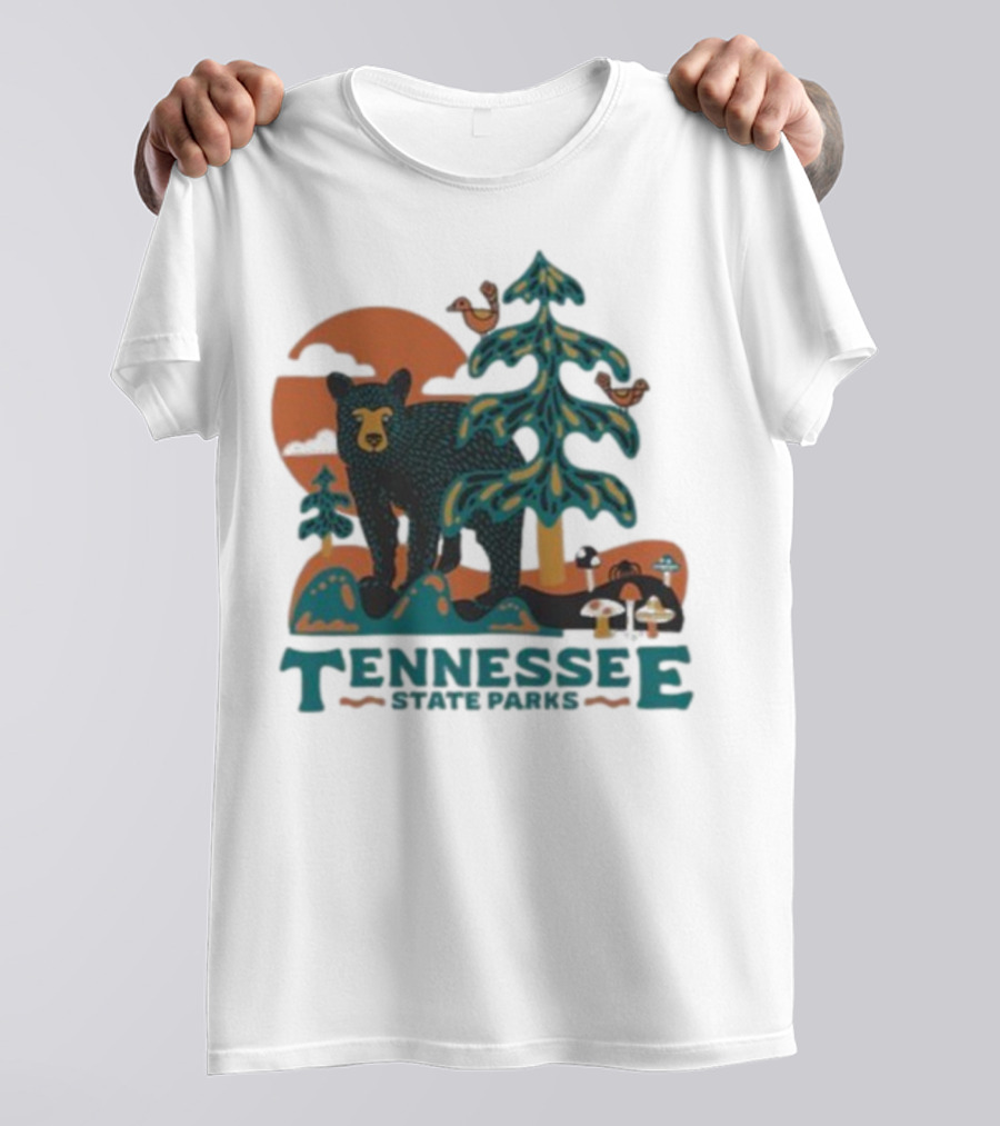 Tennessee State Parks Bear Nature Scene And Forest Wildlife T-Shirt