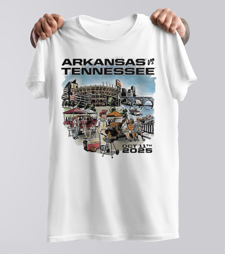 Arkansas Tennessee Tailgate Scene Neyland Stadium October 11th 2025 T-Shirt