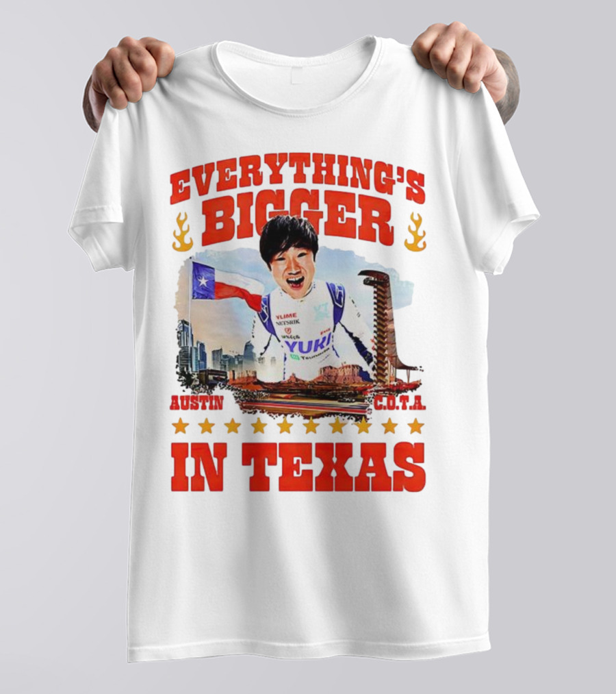 Tsunoda Yuki Everything's Bigger Austin COTA Texas T-Shirt