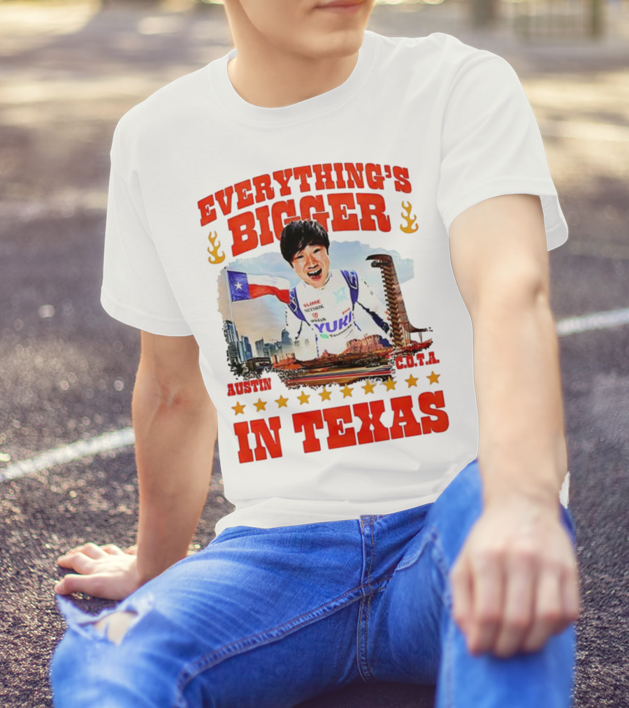 Tsunoda Yuki Everything's Bigger Austin COTA Texas T-Shirt