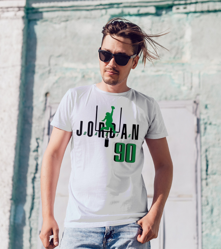 Jordan Davis Philadelphia Eagles Number 90 Air Player Silhouette T-Shirt