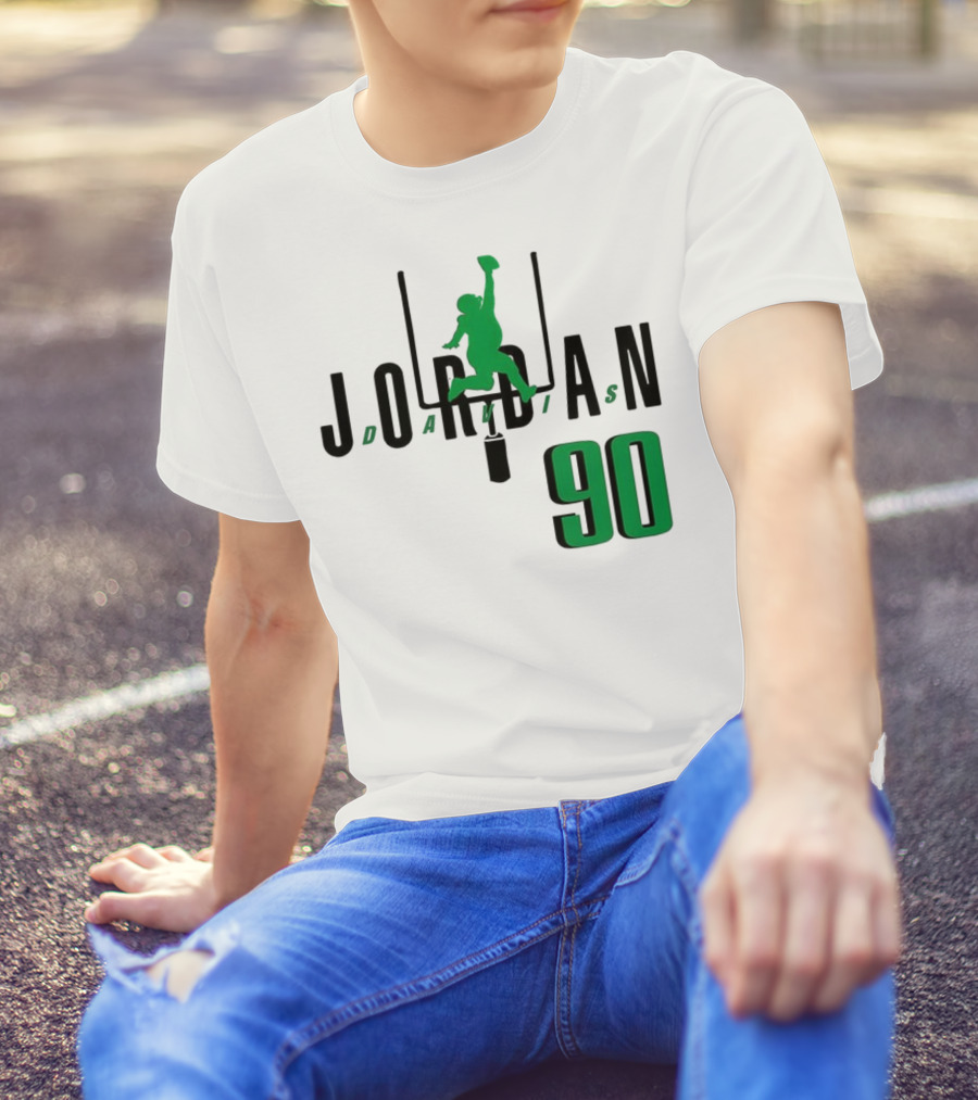 Jordan Davis Philadelphia Eagles Number 90 Air Player Silhouette T-Shirt