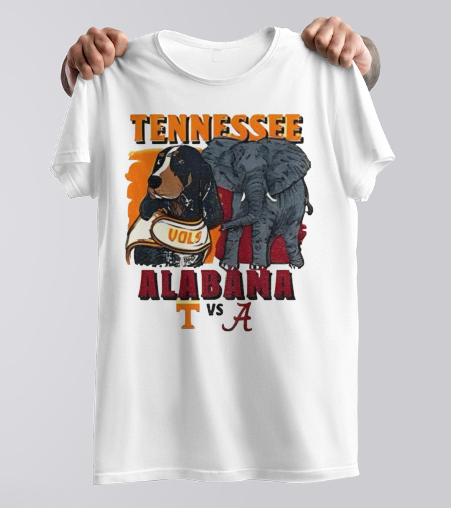Tennessee Alabama Vols Vs Crimson Tide Mascots Third Saturday October 18 2025 T-Shirt