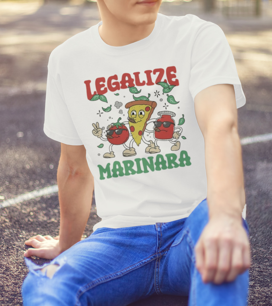 Legalize Marinara Pizza Slice And Cool Tomatoes T-Shirt