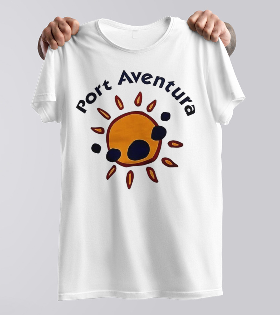 Port Aventura Sunburst Logo Design T-Shirt