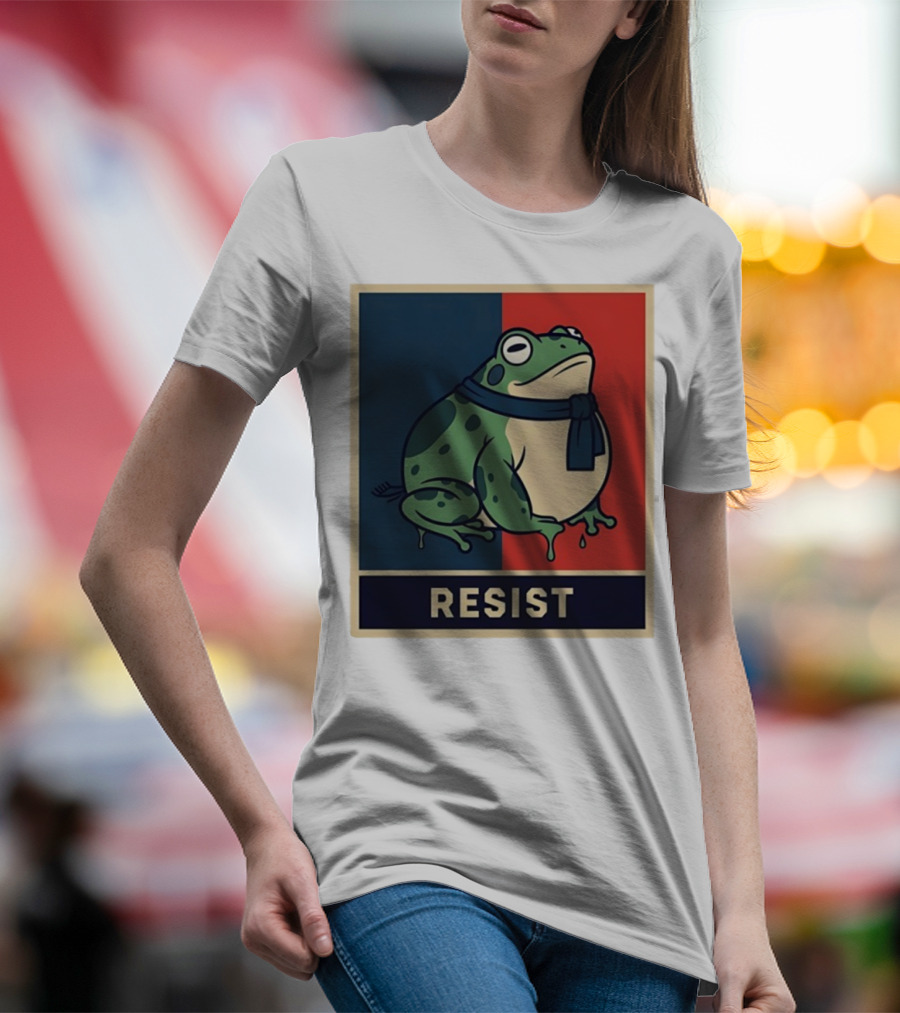 Portland Frog Protest Resist Activist Retro Style T-Shirt