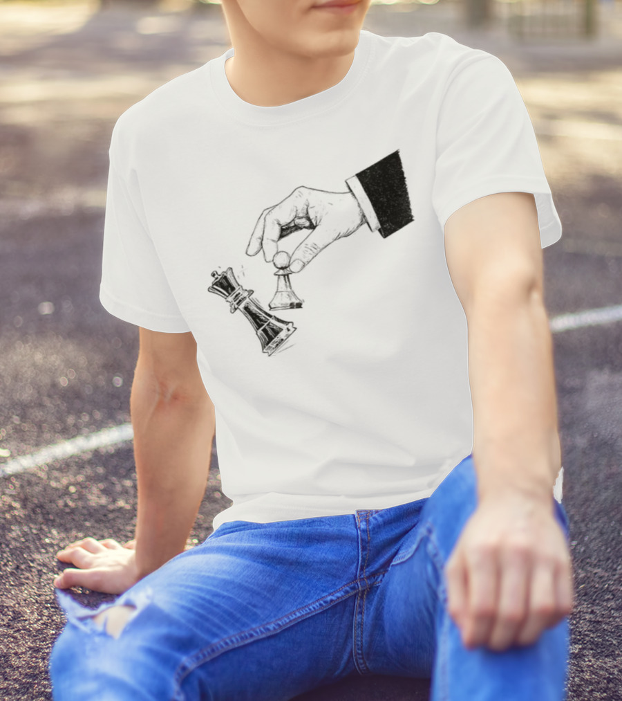 Protest Chess Pawn Topples King No Kings In America Bold Political Statement T-Shirt