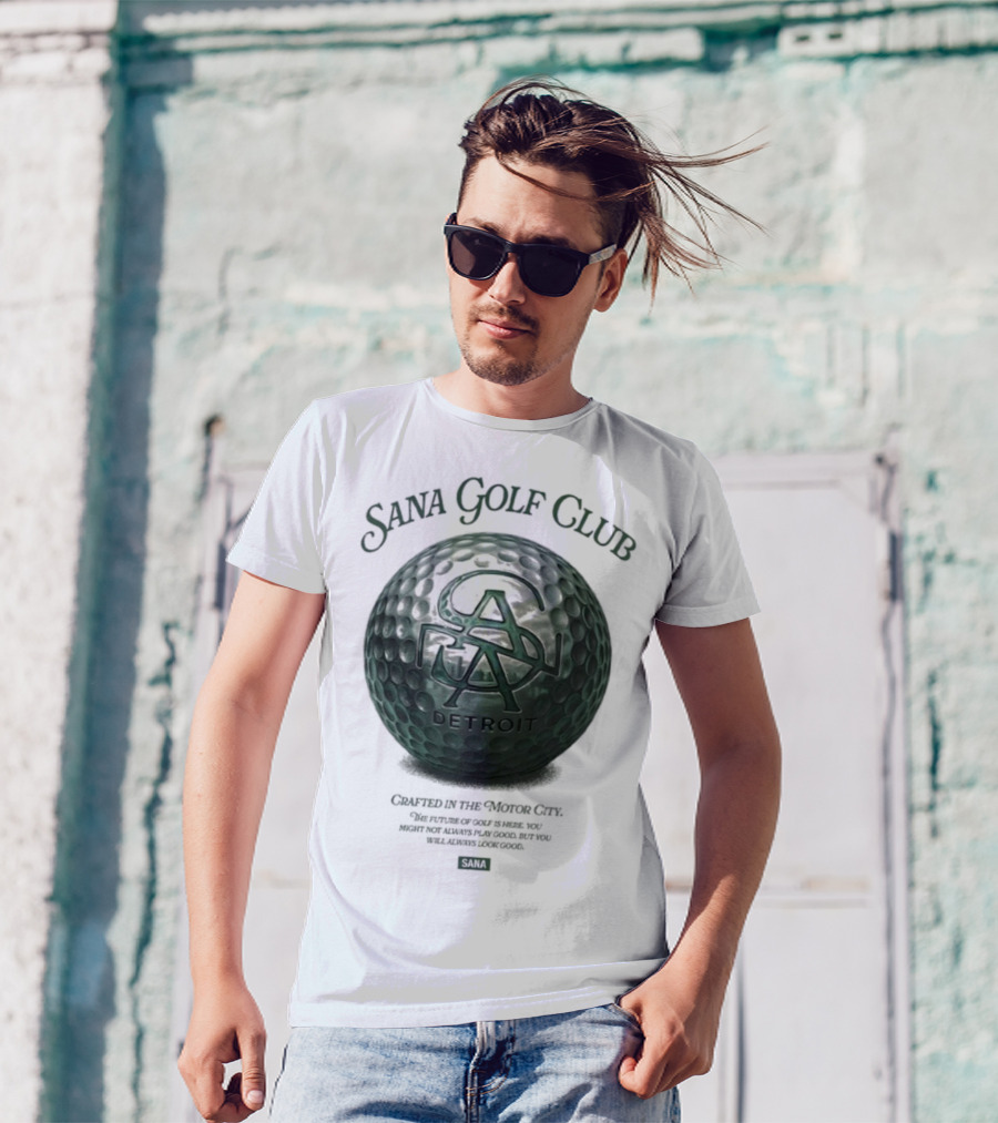 Sana Golf Club Detroit Crafted In The Motor City T-Shirt