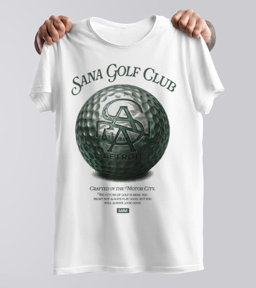 Sana Golf Club Detroit Crafted In The Motor City T-Shirt
