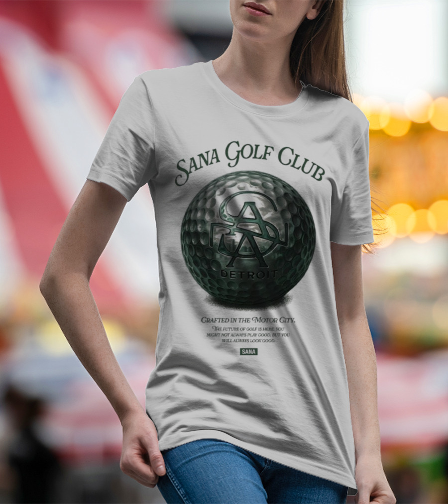 Sana Golf Club Detroit Crafted In The Motor City T-Shirt