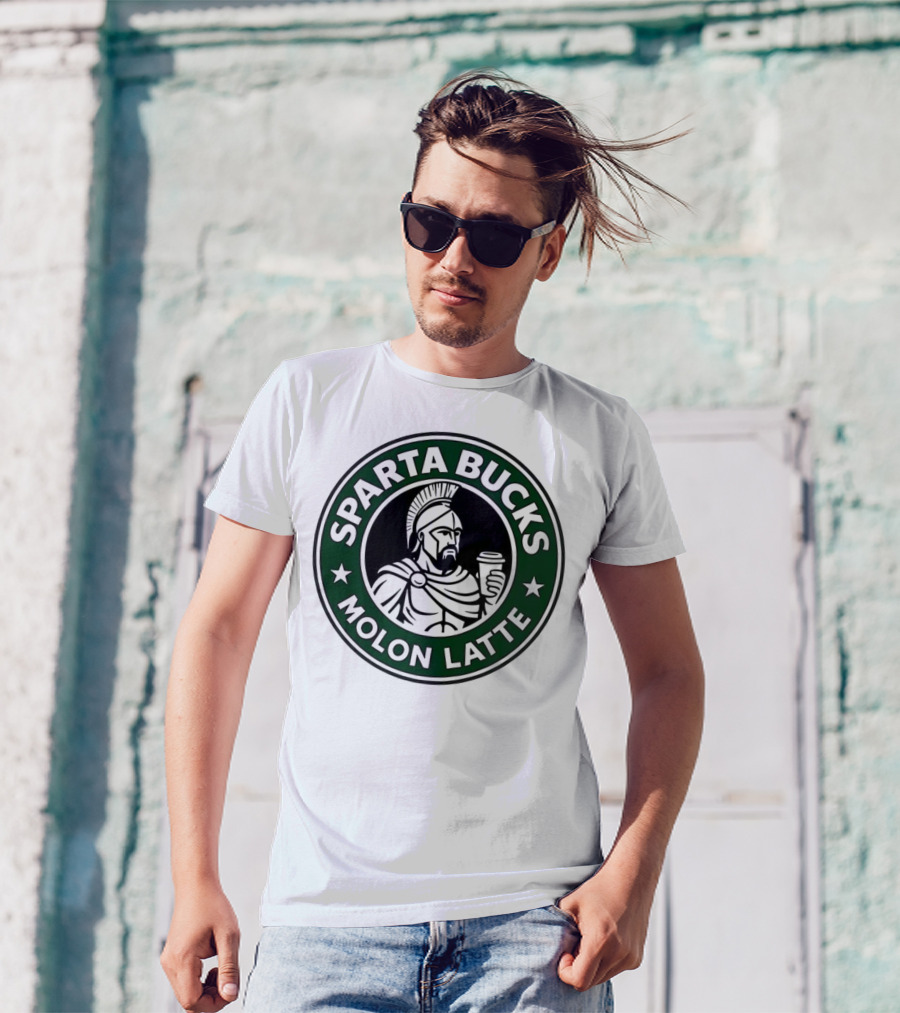 Sparta Bucks Molon Latte Roman Warrior Coffee T-Shirt
