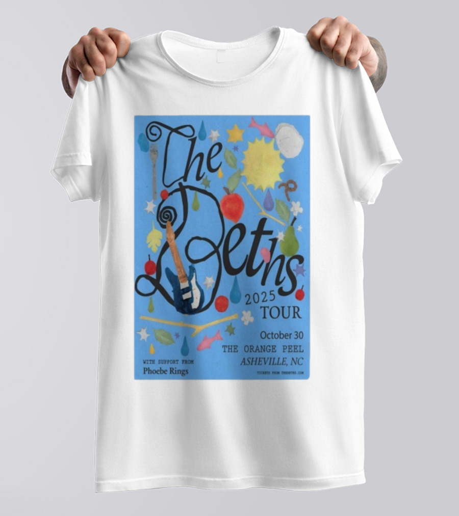 The Beths Tour 2025 The Orange Peel Asheville NC October 30 With Phoebe Rings T-Shirt