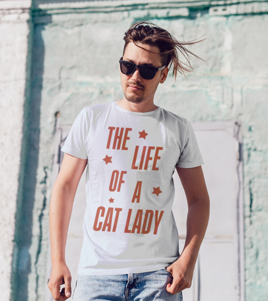 The Life Of A Cat Lady Stars T-Shirt