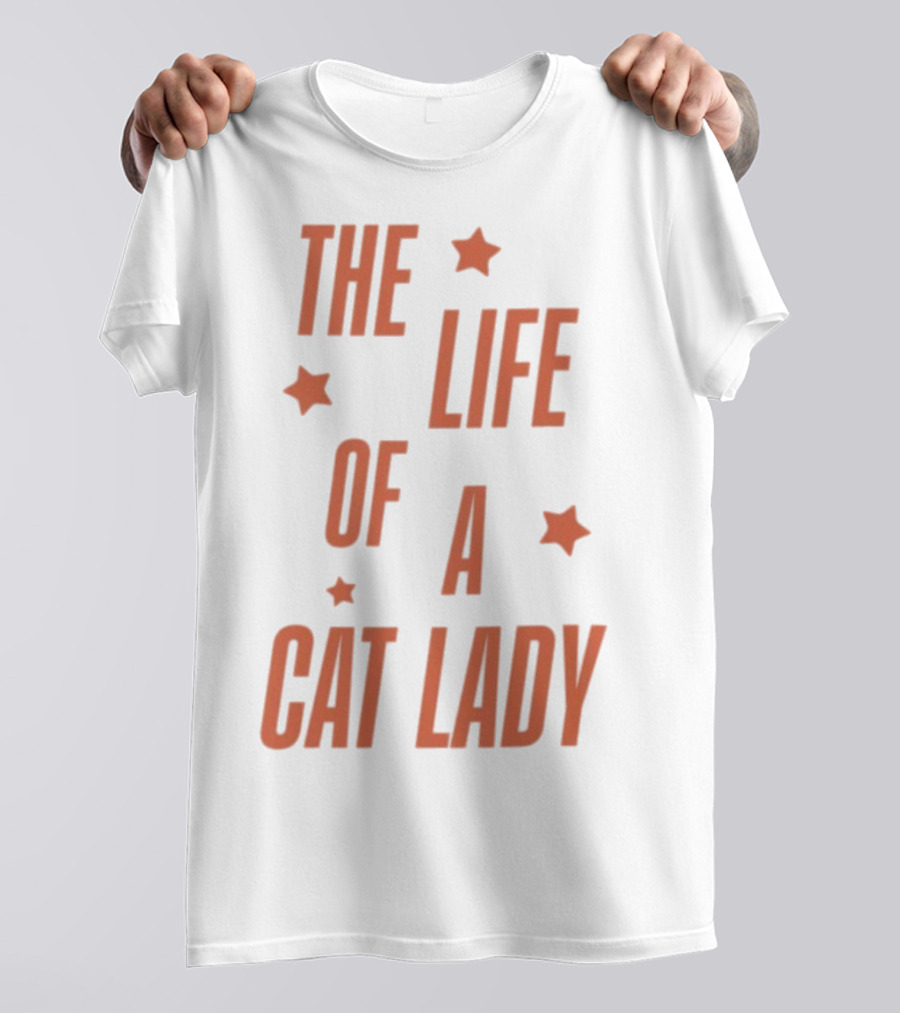 The Life Of A Cat Lady Stars T-Shirt