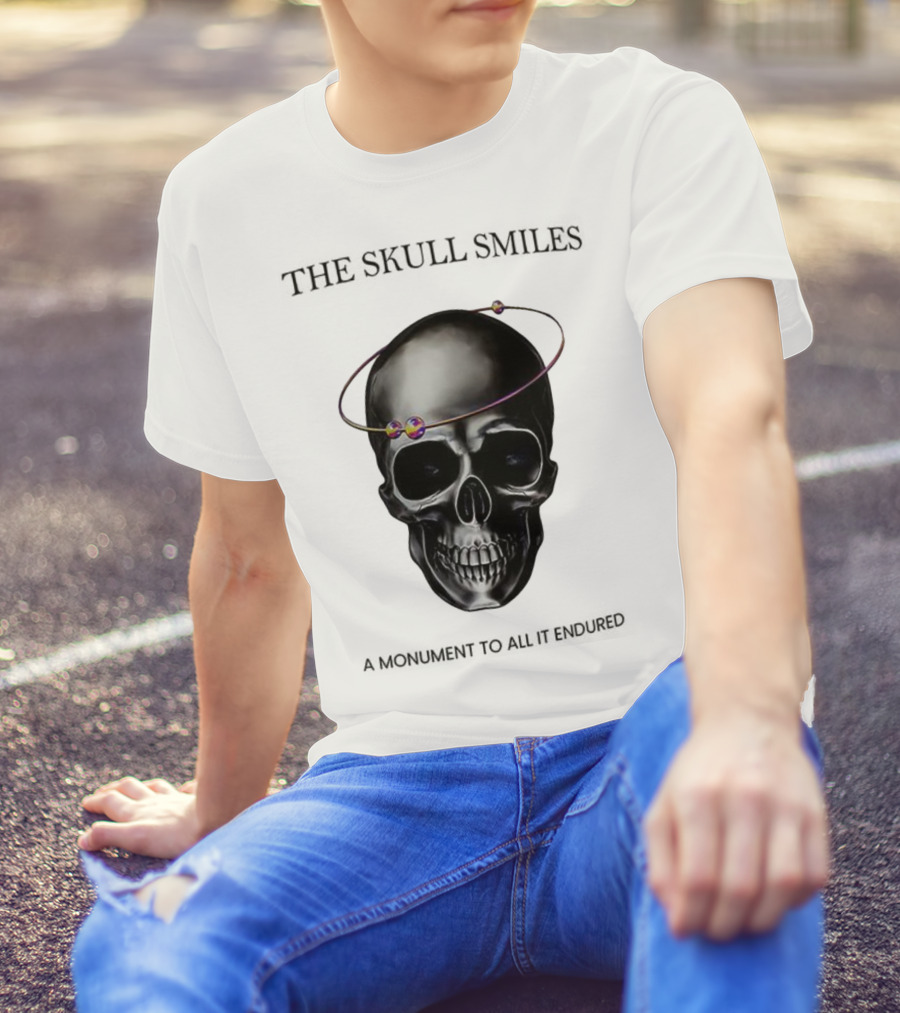 The Skull Smiles A Monument To All It Endured With Planetary Orbit Halo T-Shirt