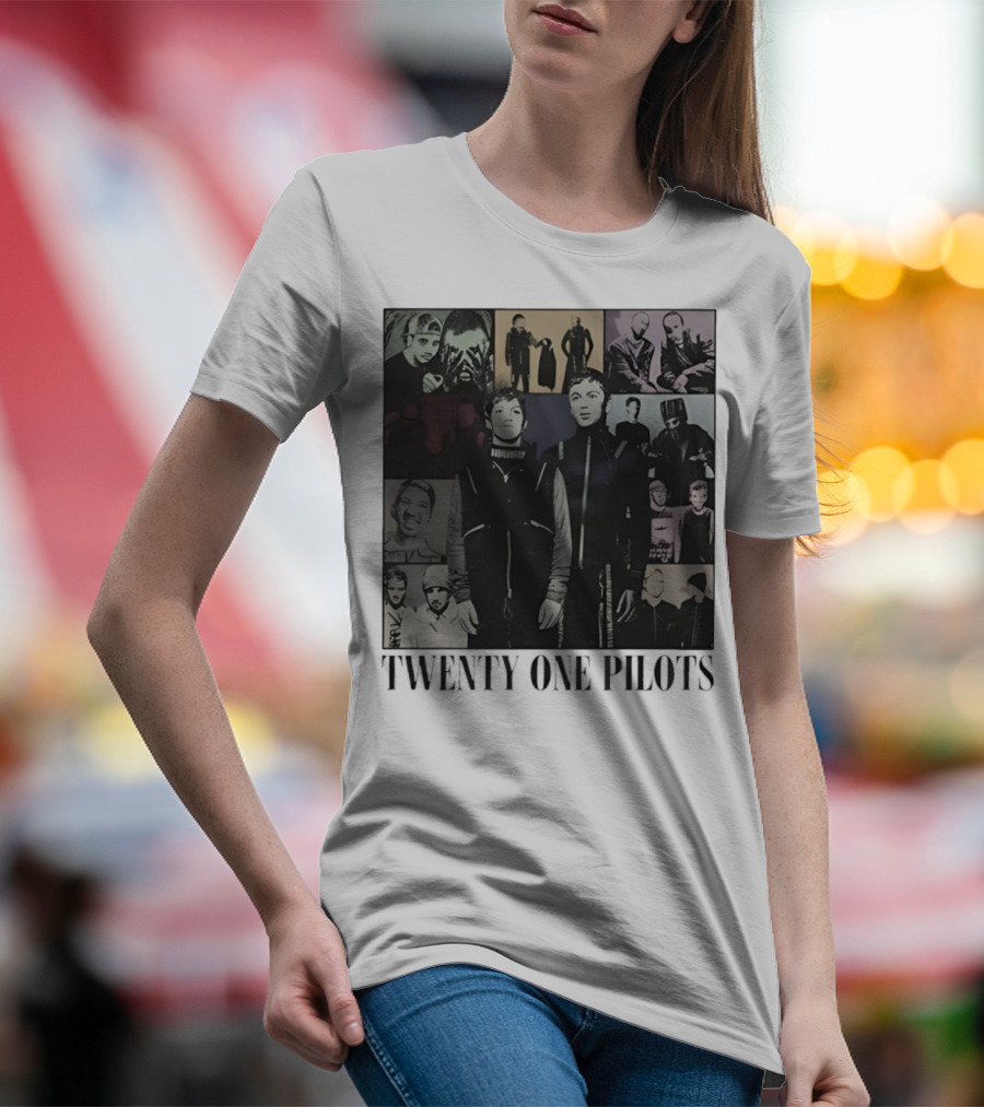 Twenty One Pilots Clancy Eras Tour 2025 Band Members Collage T-Shirt