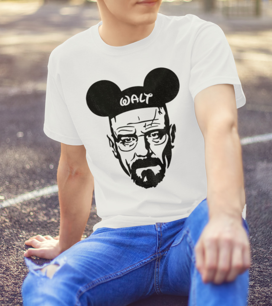 Walter White Mickey Mouse Breaking Bad Disney Meme T-Shirt
