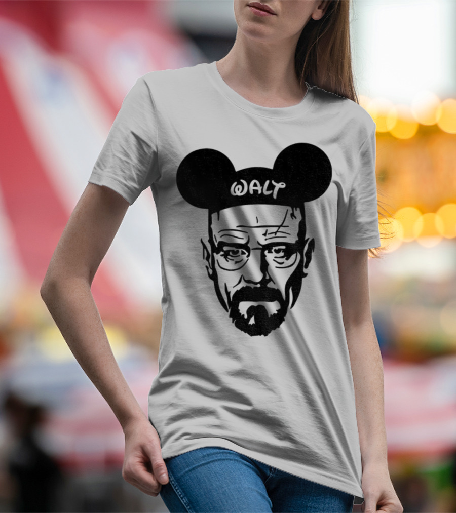 Walter White Mickey Mouse Breaking Bad Disney Meme T-Shirt