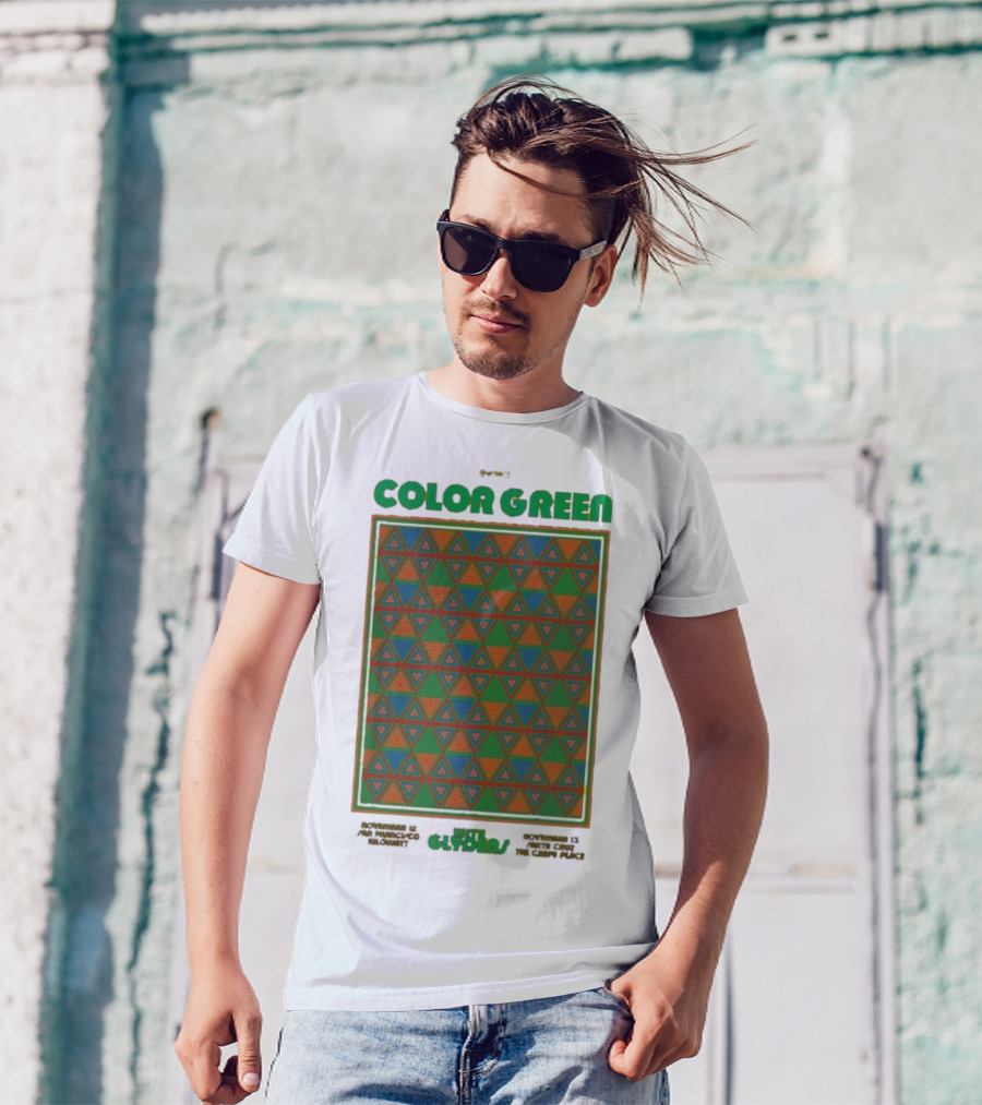 Color Green California November 12-13 2025 Pyramid Patterns T-Shirt