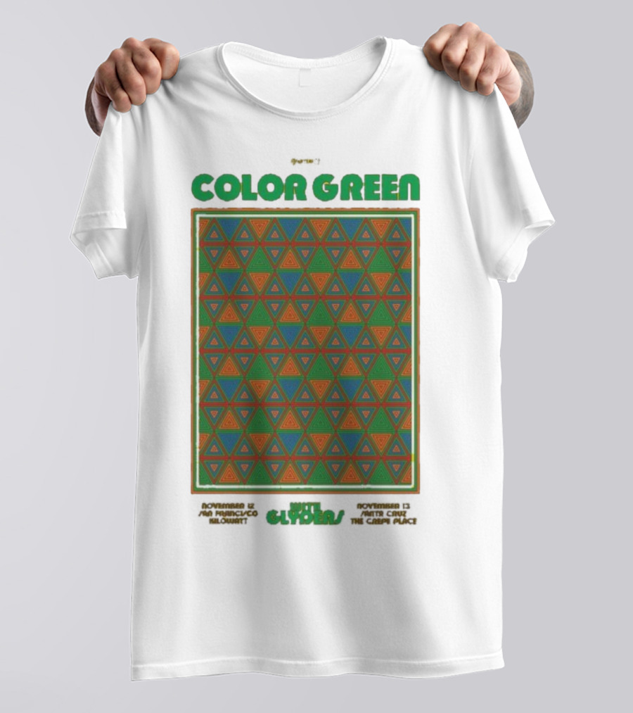 Color Green California November 12-13 2025 Pyramid Patterns T-Shirt