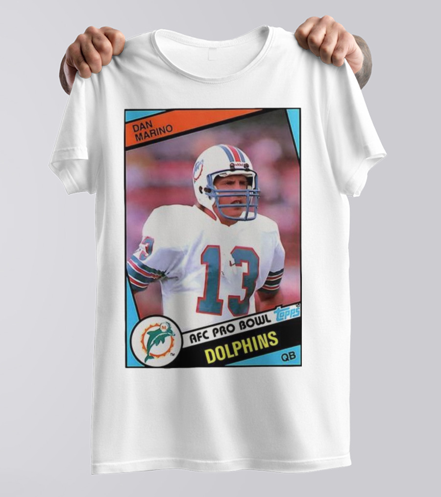 Dan Marino Miami Dolphins AFC Pro Bowl Quarterback Topps Trading Card T-Shirt