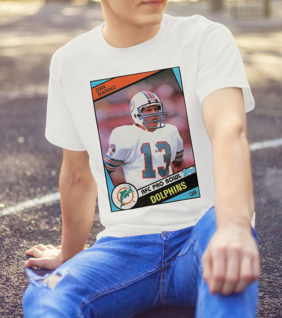 Dan Marino Miami Dolphins AFC Pro Bowl Quarterback Topps Trading Card T-Shirt