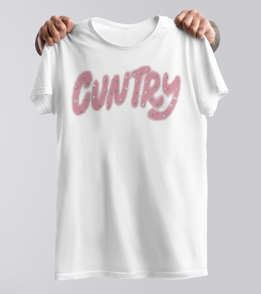 Dasha Bedazzled Cuntry Pink Rhinestone Style T-Shirt