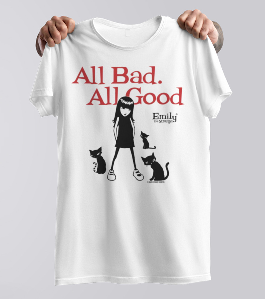 All Bad All Good Emily The Strange Cats T-Shirt