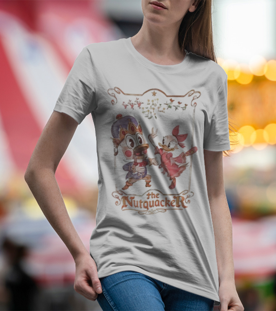 Donald And Daisy Christmas Nutcracker Dance Under Mistletoe T-Shirt