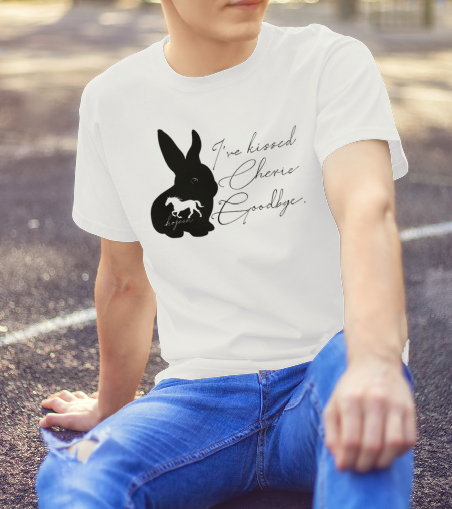 I've Kissed Cherie Goodbye Rabbit Design T-Shirt