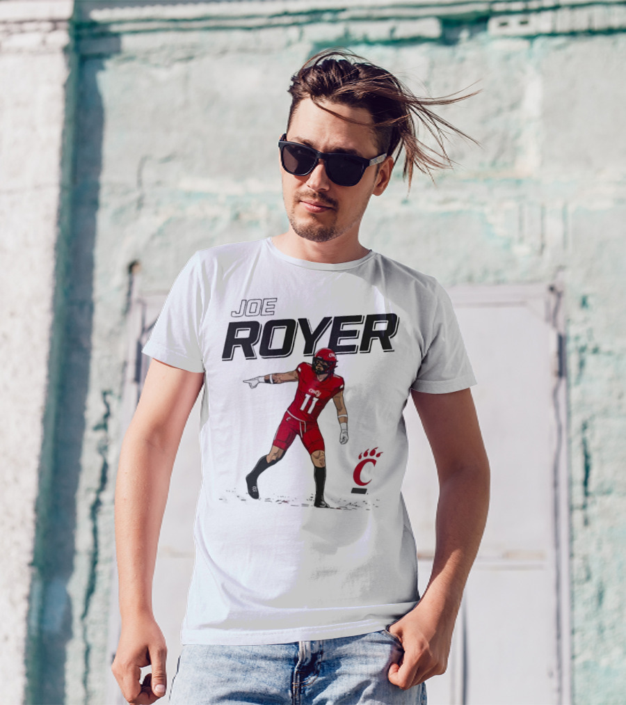 Joe Royer Cincinnati Bearcats Football Cincy Bearcat Claw Logo T-Shirt