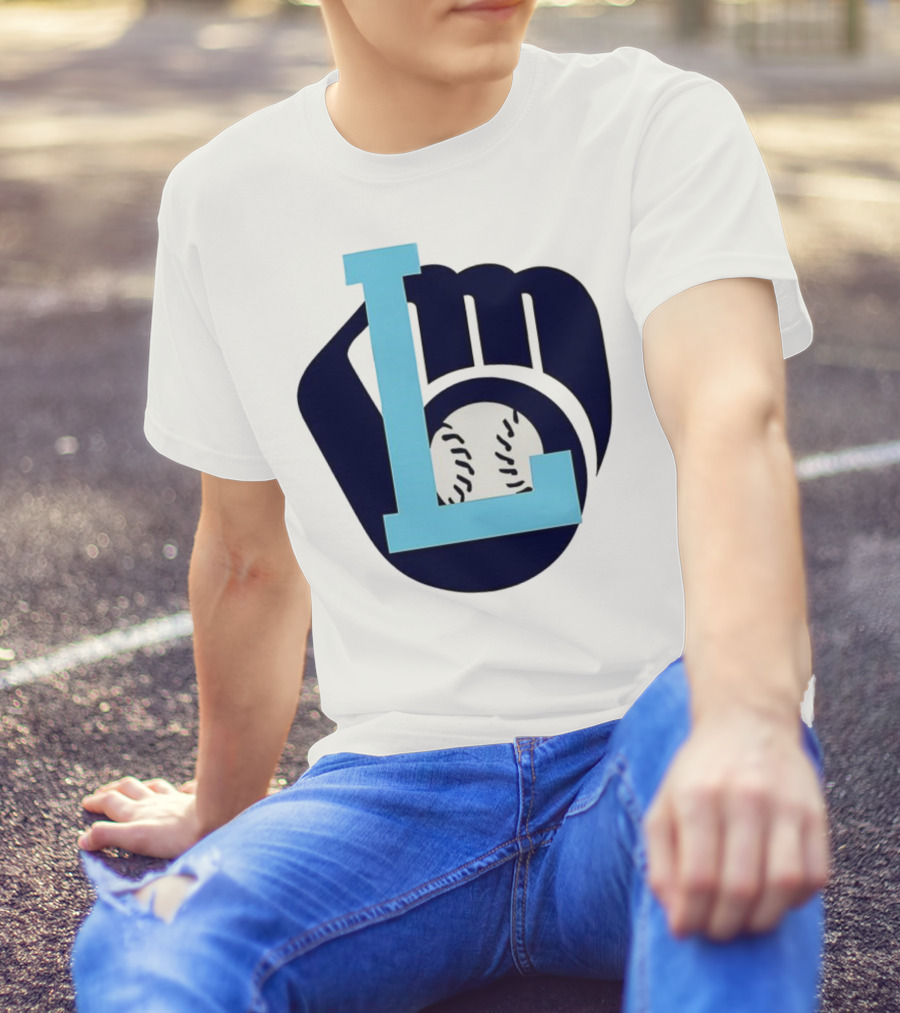 Milwaukee Brewers Baseball Glove L Monogram T-Shirt