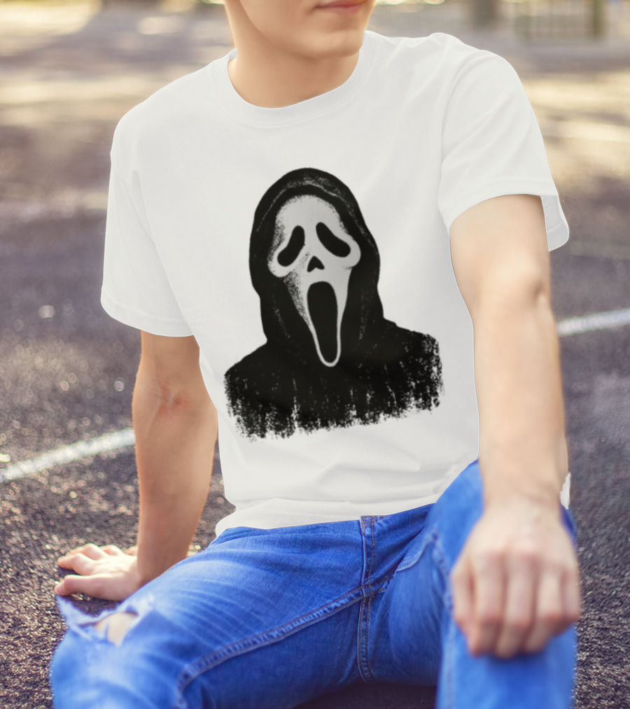 Monster Fresh Blank Ghostface Iconic Mask T-Shirt