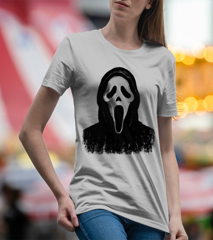 Monster Fresh Blank Ghostface Iconic Mask T-Shirt