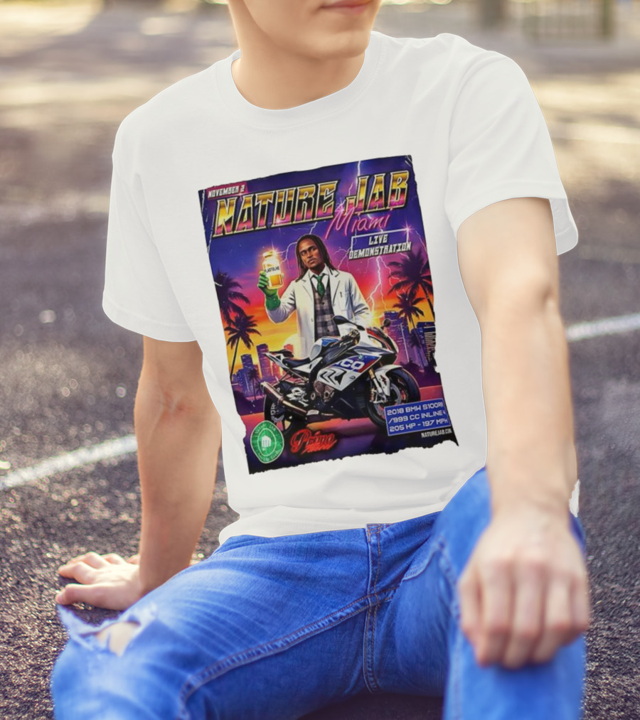 November 2 Naturejab Miami Live Demonstration Moto Performance 2018 BMW S1000R 999 CC Inline 4 205 HP 197 MPH T-Shirt