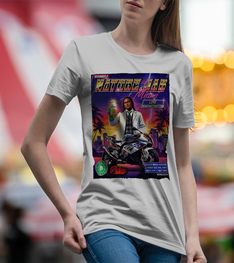 November 2 Naturejab Miami Live Demonstration Moto Performance 2018 BMW S1000R 999 CC Inline 4 205 HP 197 MPH T-Shirt