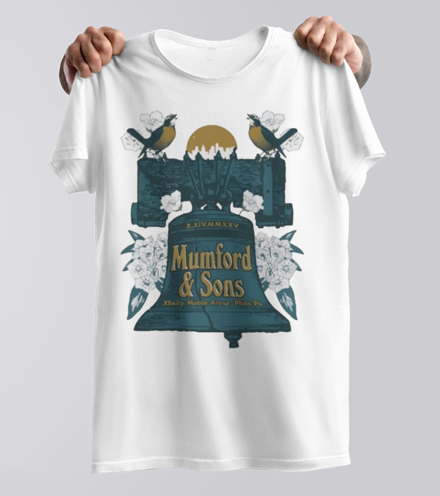 Mumford & Sons Xfinity Mobile Arena Philadelphia 2025 Event XIIIVMMXXV T-Shirt