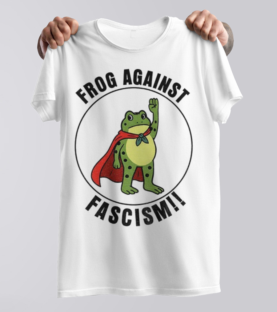 Portland Frog Hero Against Fascism Red Cape Power T-Shirt