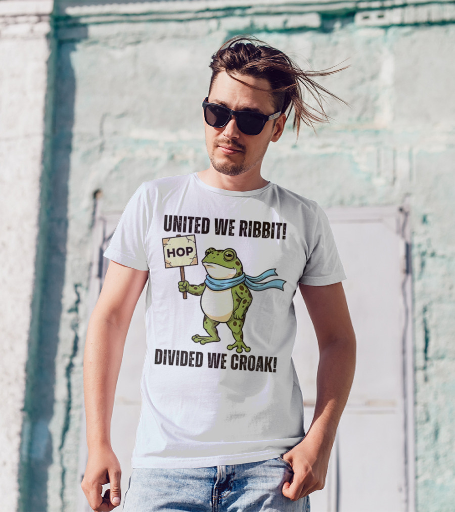 Portland Frog HOP United We Ribbit Divided We Croak 2025 T-Shirt