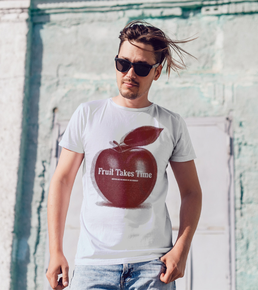 Fruit Takes Time By Seu Worship Red Apple T-Shirt
