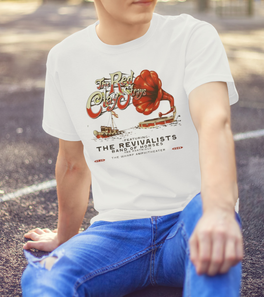 The Red Clay Strays Tour 2025 Featuring The Revivalists Band Of Horses The Wharf Amphitheater T-Shirt