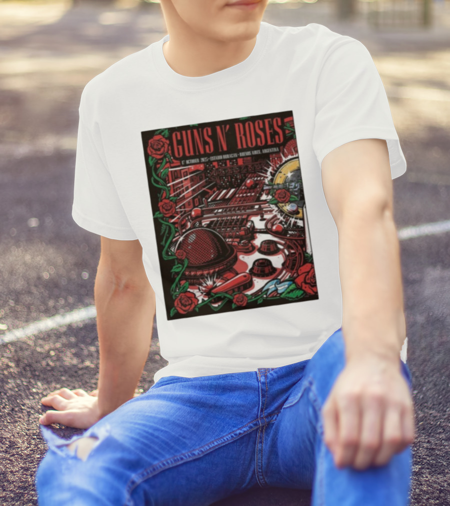 Guns N’ Roses Estadio Huracán 1st October 2025 Buenos Aires Argentina T-Shirt