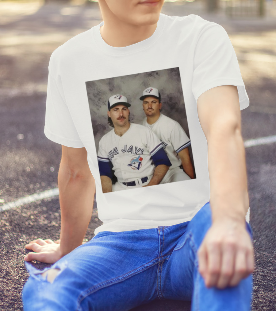 Retro Toronto Blue Jays Baseball Pitchers Dave Stieb David Wells Vintage Team Uniforms T-Shirt