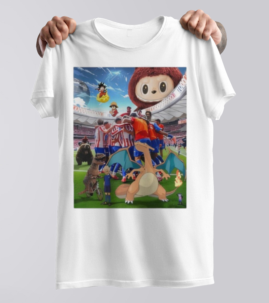 Atletico Madrid Celebration Meme 90M Dragon Dinosaur Characters T-Shirt