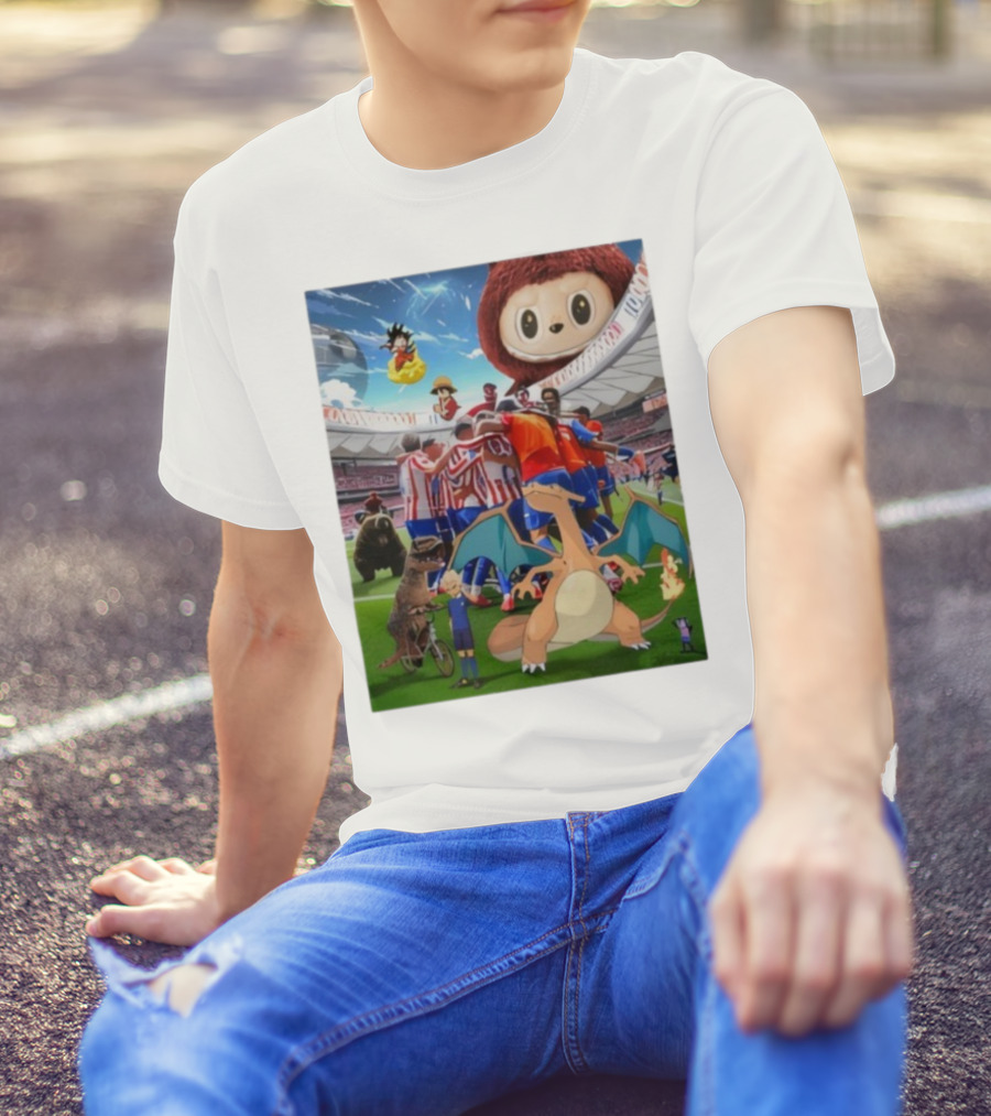 Atletico Madrid Celebration Meme 90M Dragon Dinosaur Characters T-Shirt