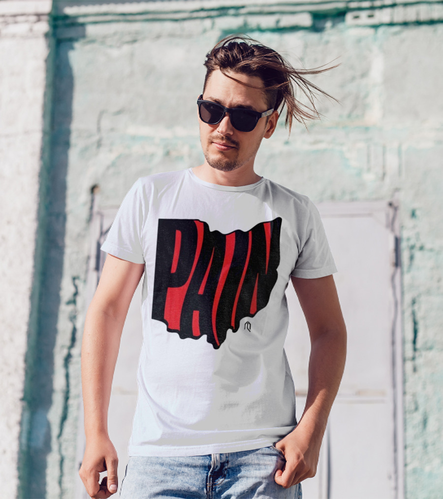 Ohio State Buckeyes Football Pain Map Design T-Shirt