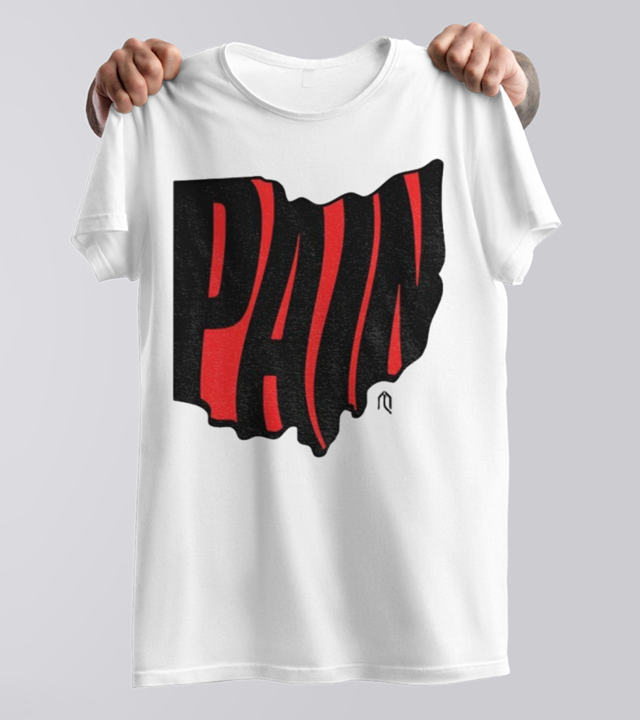 Ohio State Buckeyes Football Pain Map Design T-Shirt