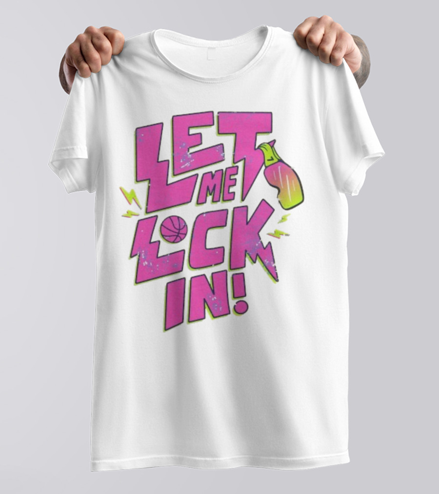 Looney Tunes Oklahoma Thunder Let Me Lock In Basketball Bottle Lightning T-Shirt